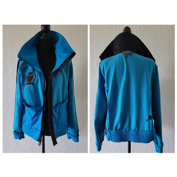 Lauren Ralph Lauren Womens Cropped Knit Full Zip Active Jacket✨️sz L - Picture 11 of 16